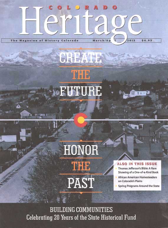 Cover Colorado Heritage - The Magazine of History Colorado, March/April 2012